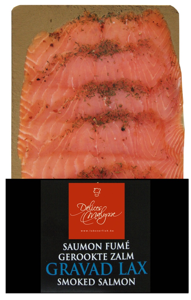 Tranches saumon gravlax 6x150gr Délices Malysse