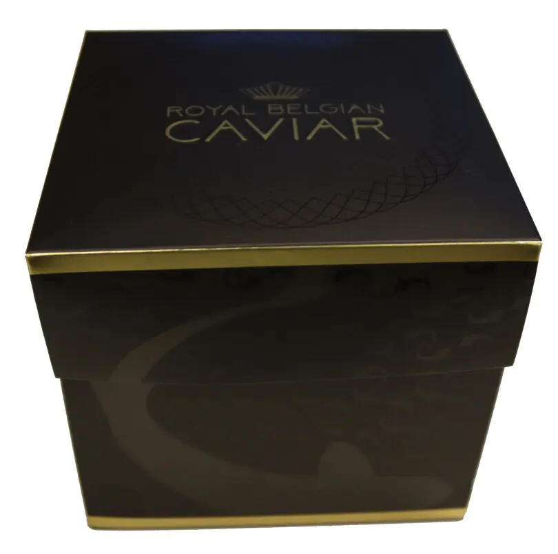 Emballage cadeau noir caviar