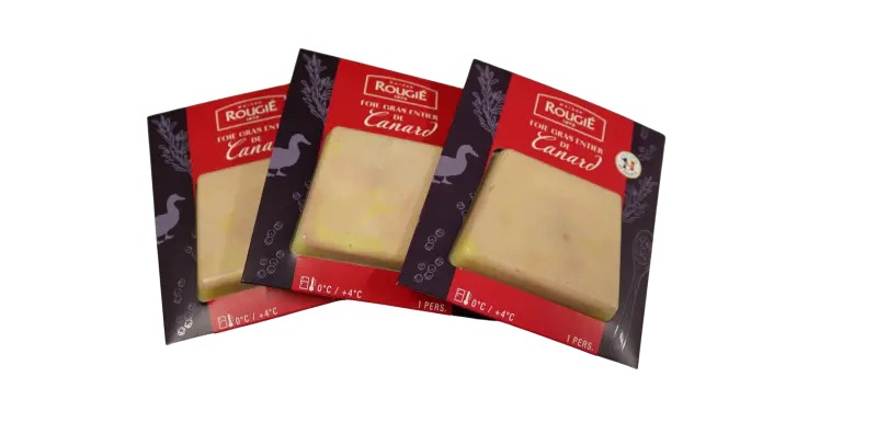 Foie Gras de Canard Rougié - 20 Tranches de 40gr (20X40Gr) - Surgelé 