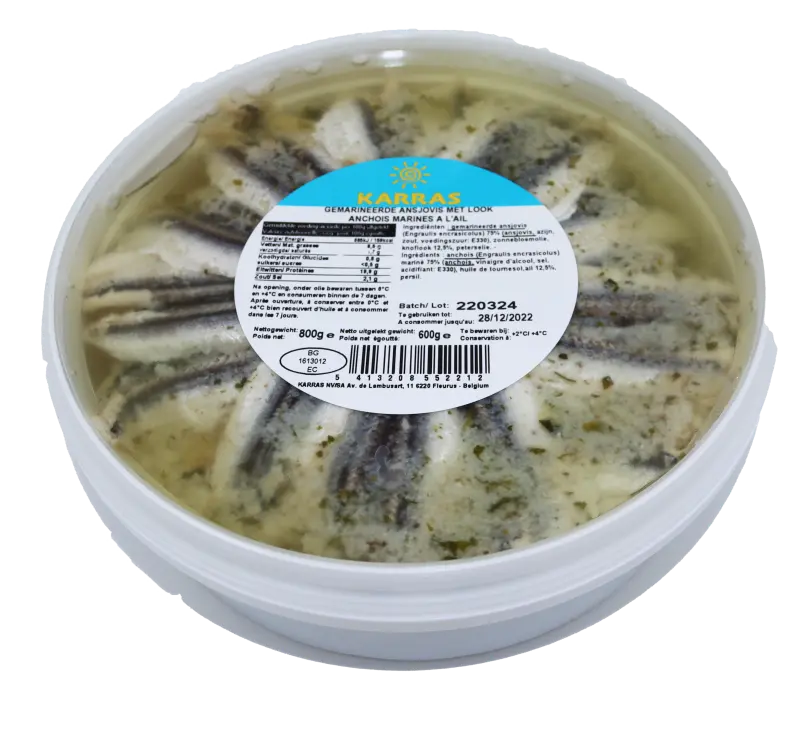 Anchois mariné ail 800gr