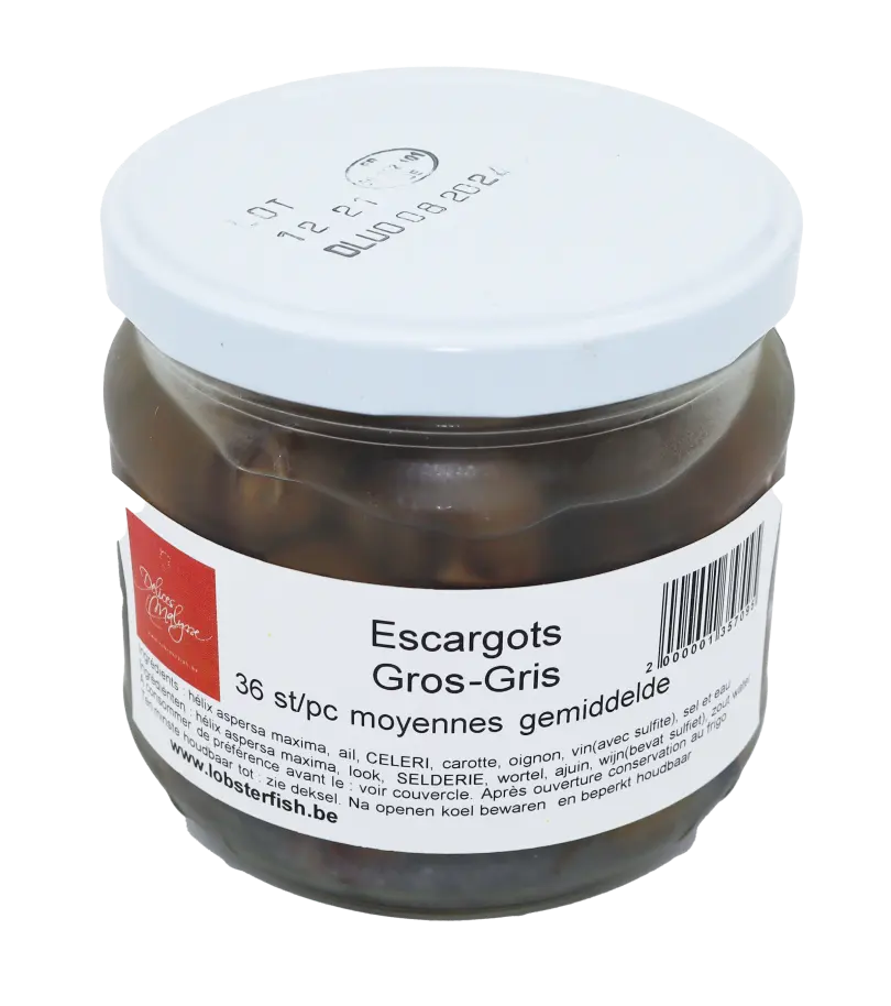 Escargots gros gris 4/7gr D.M. +/-36pc - FRAIS