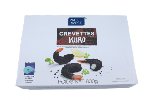 Crevettes Kuro (charbon de bois) 800gr - 16/20pc