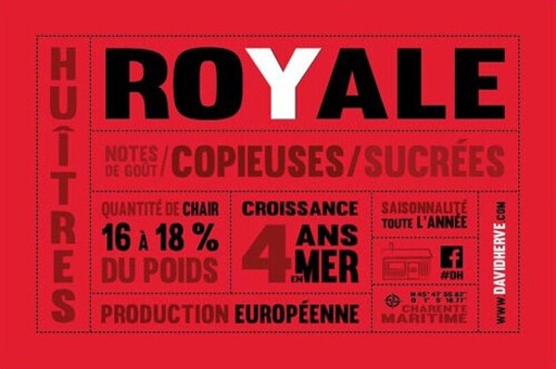 Huitre David Hervé "Royale" no3 48pc
